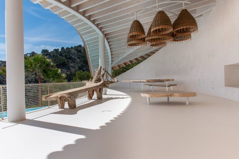 fotografía del suelo de la Casa Pájaro en Andraxt, suelo hecho por Ricardo Perelli